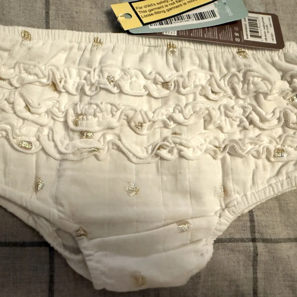 Aden + Anais Gold Polka Dot Bloomers 18-24m